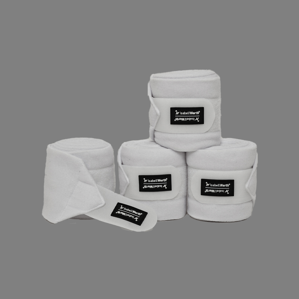 Fleece Bandagen 4 er Set weiß Fleece Bandagen 4 er Set weiß