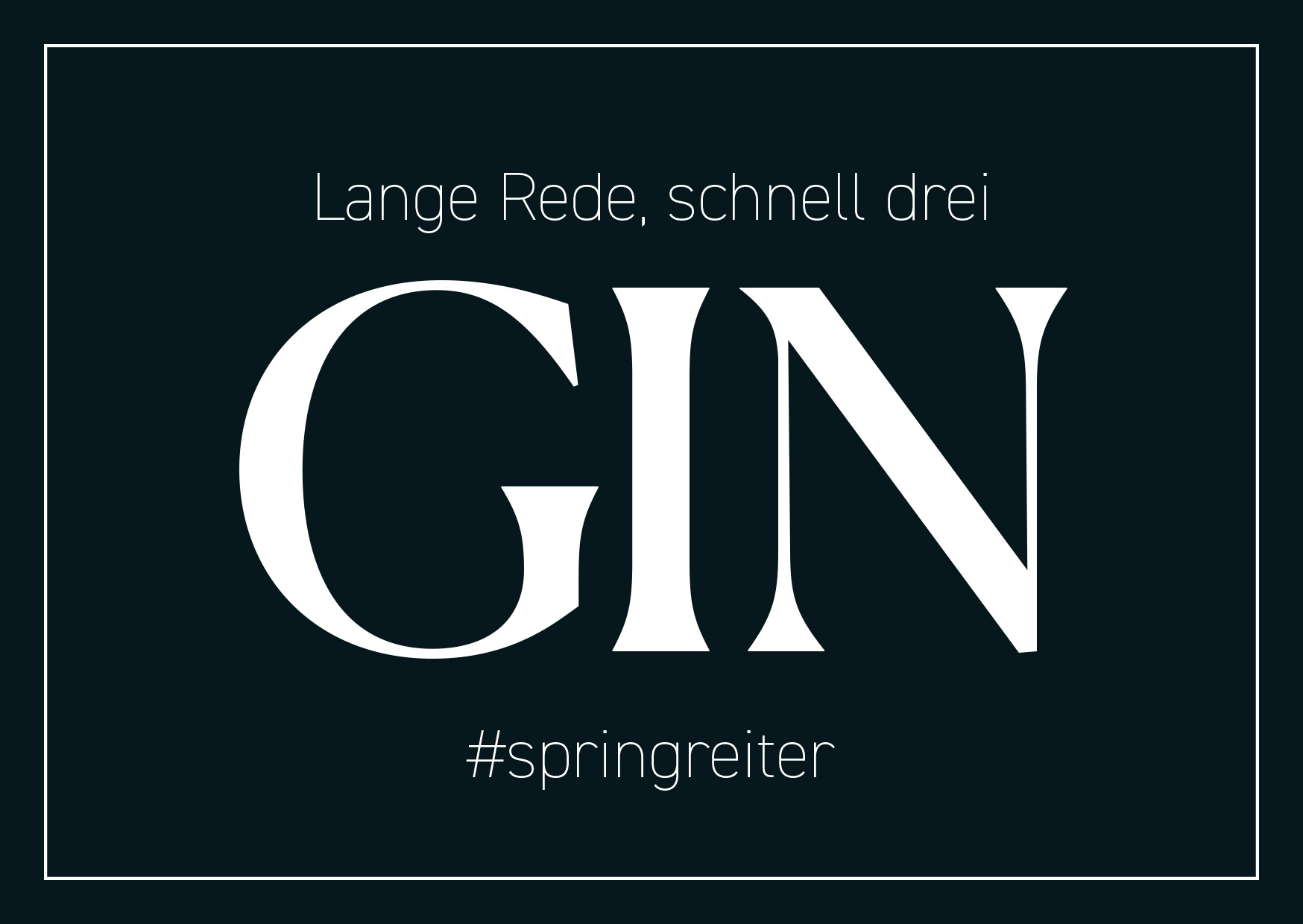 Postkarte "gin"