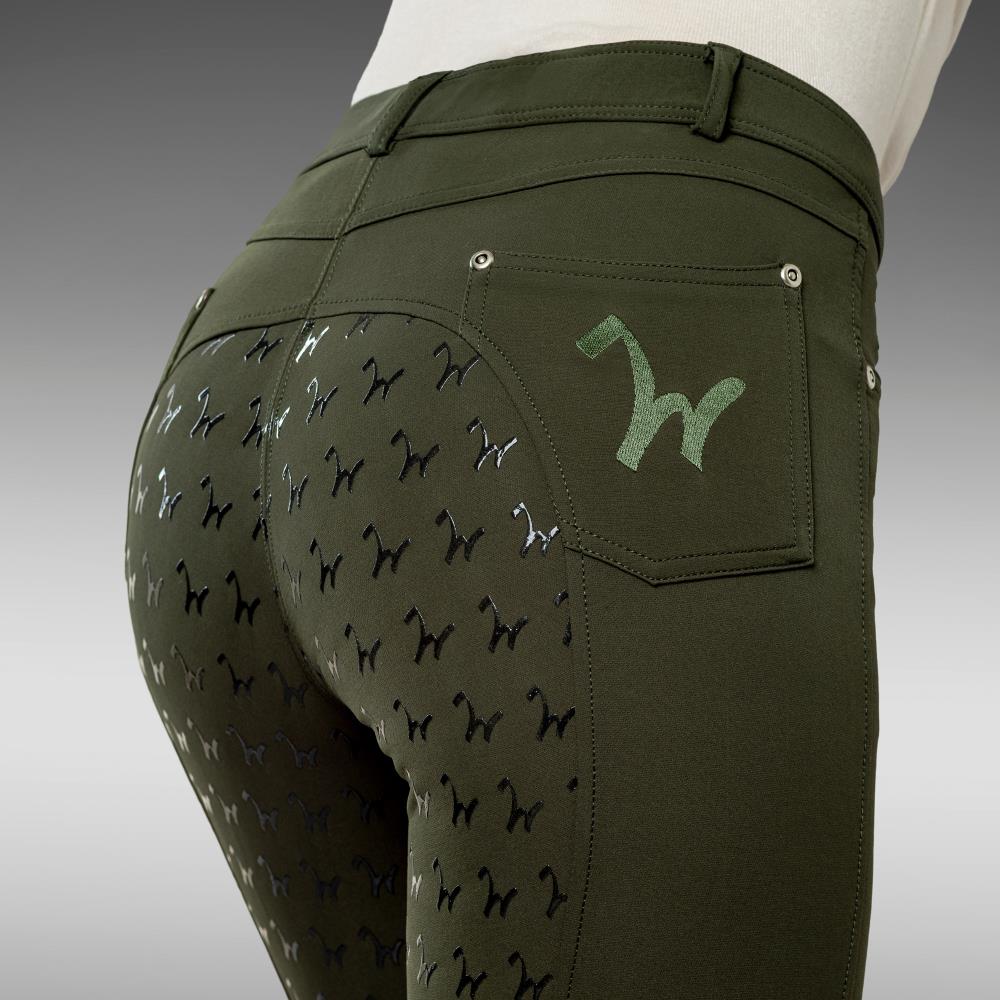 Damen Reithose Isabell Full Grip forest-44