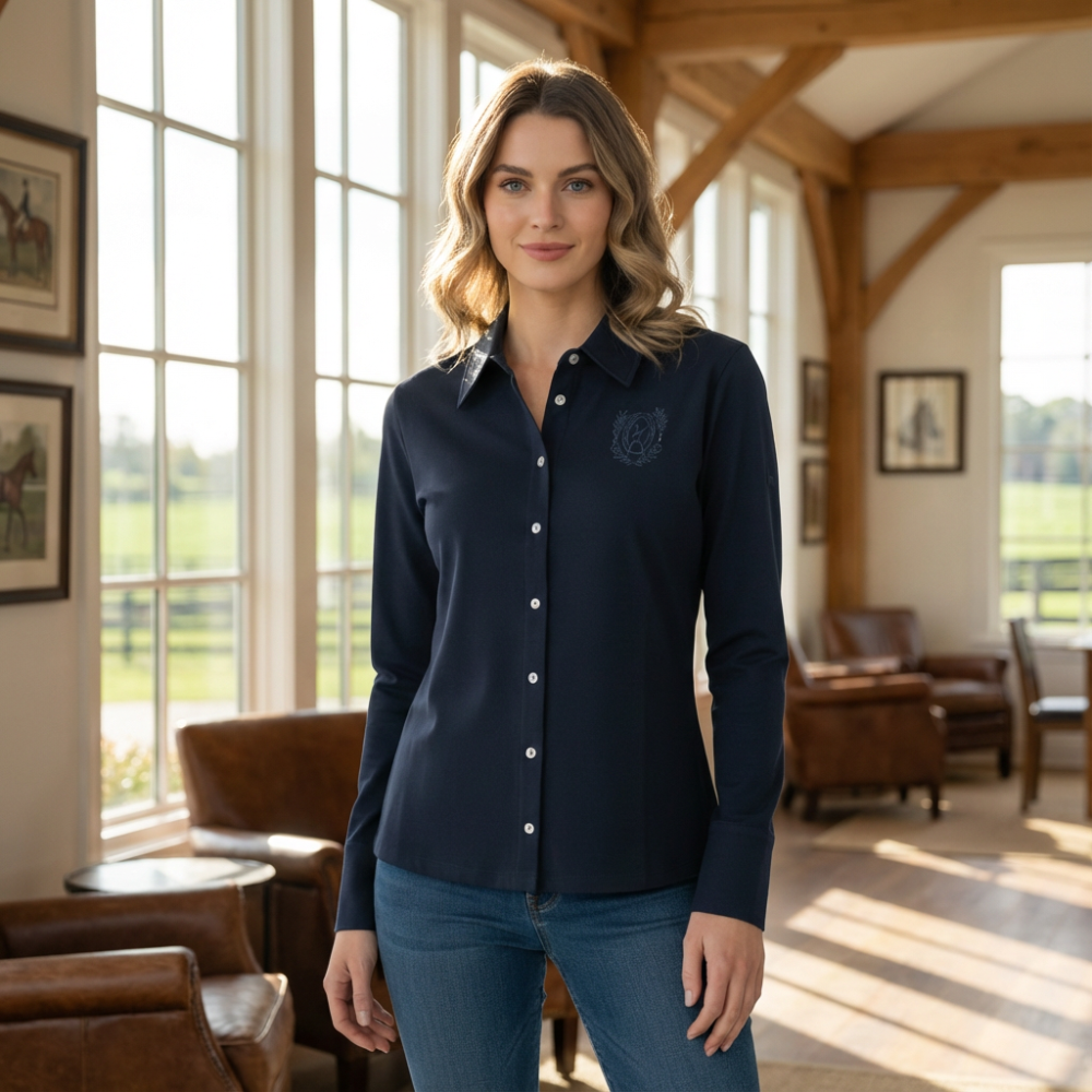 Damen Bluse Laura Navy  XL