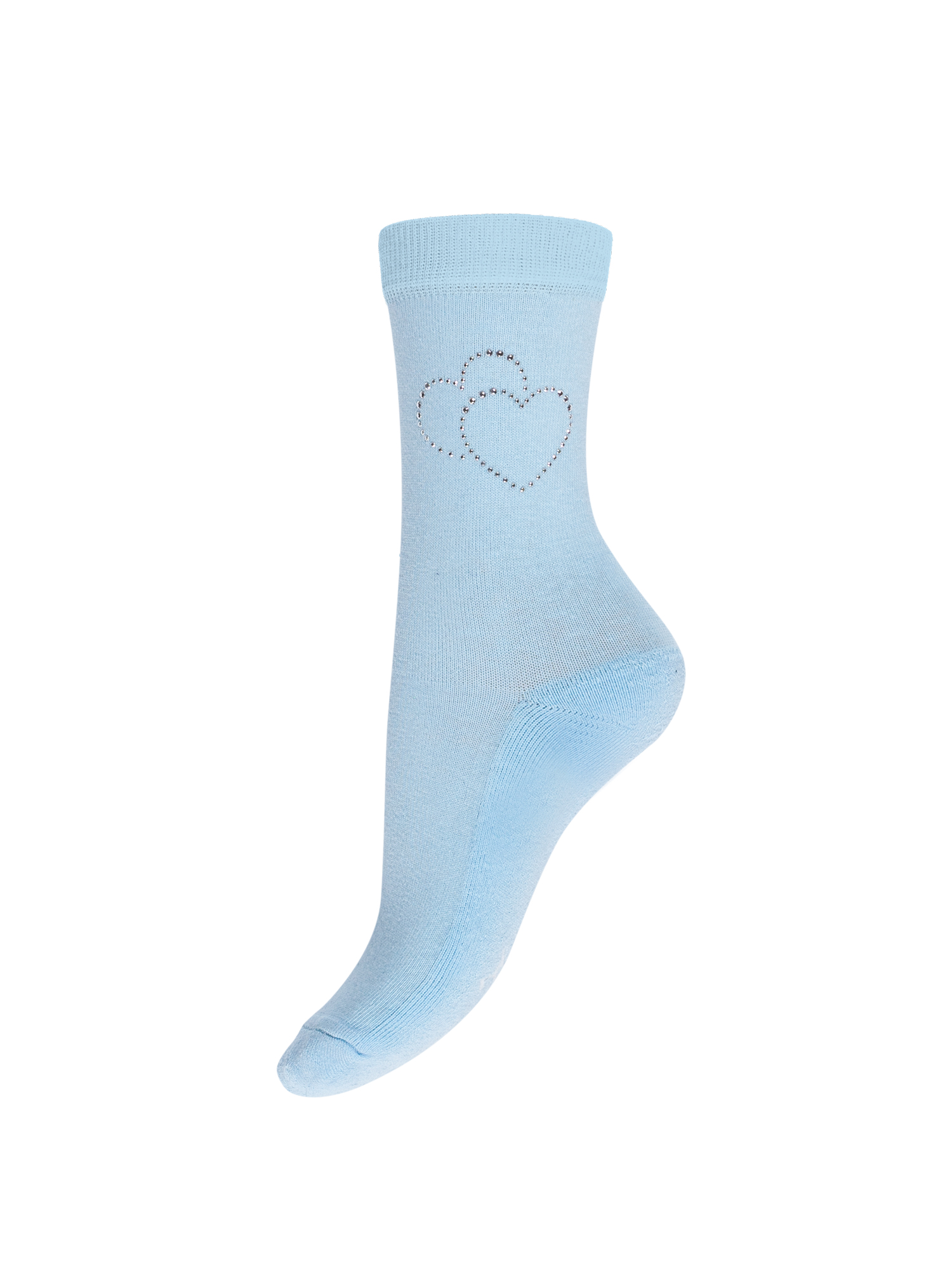 Socken Deluxe Herz hellblau kurz