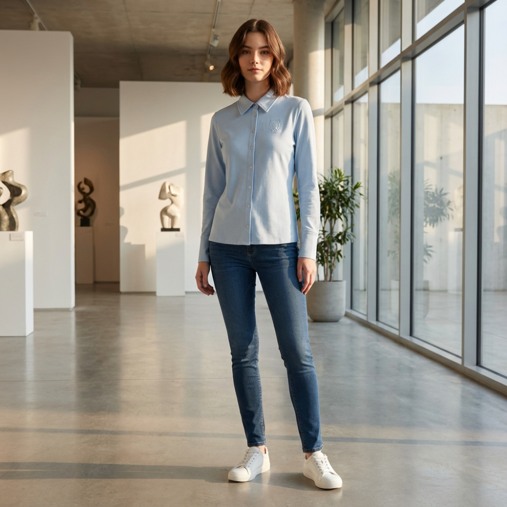 Damen Bluse Laura Hell Blau  XS