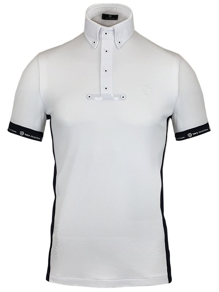 Tim`s Herren Turniershirt Thunn kurzarm weiß- navy