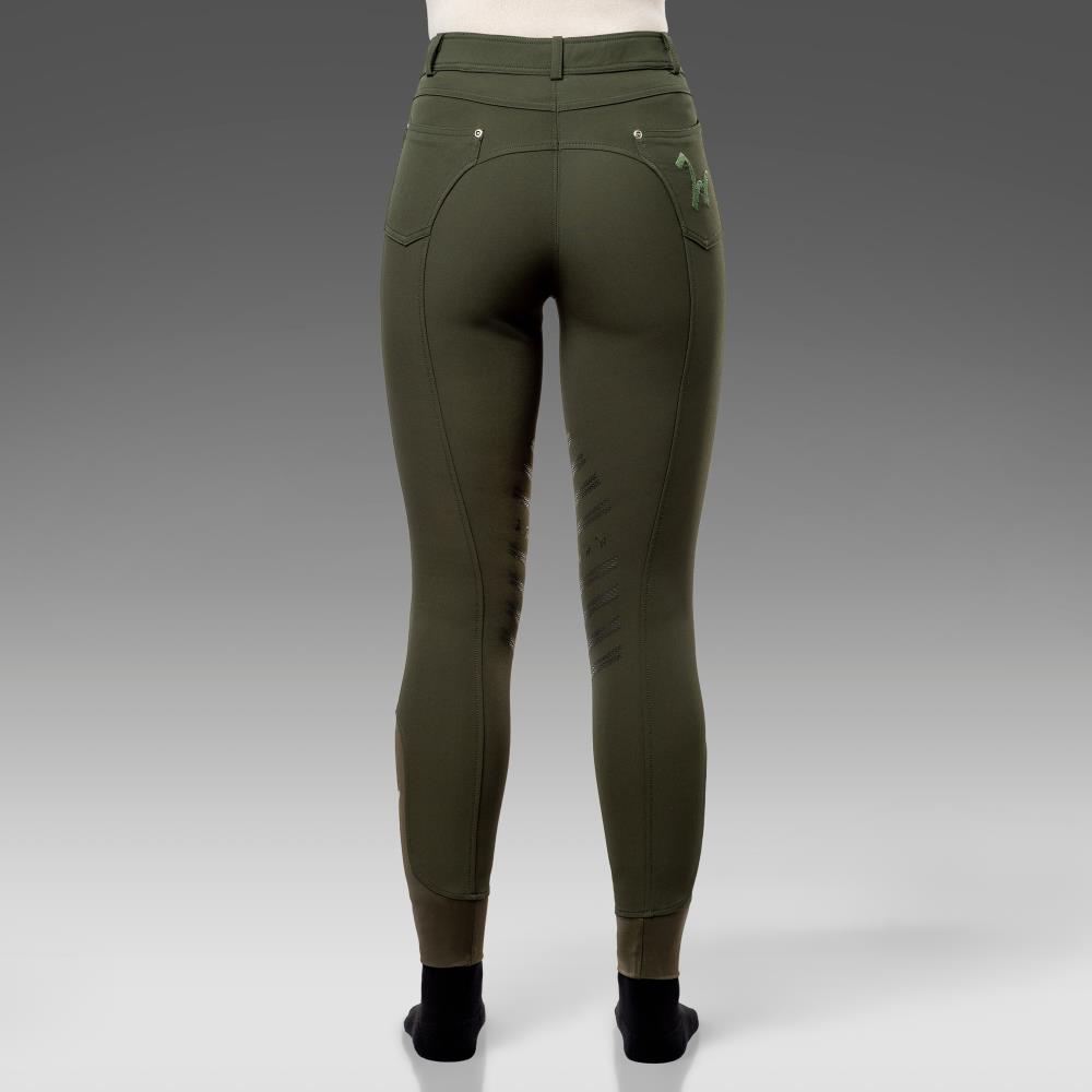 Damen Reithose Isabell Knie Grip forest