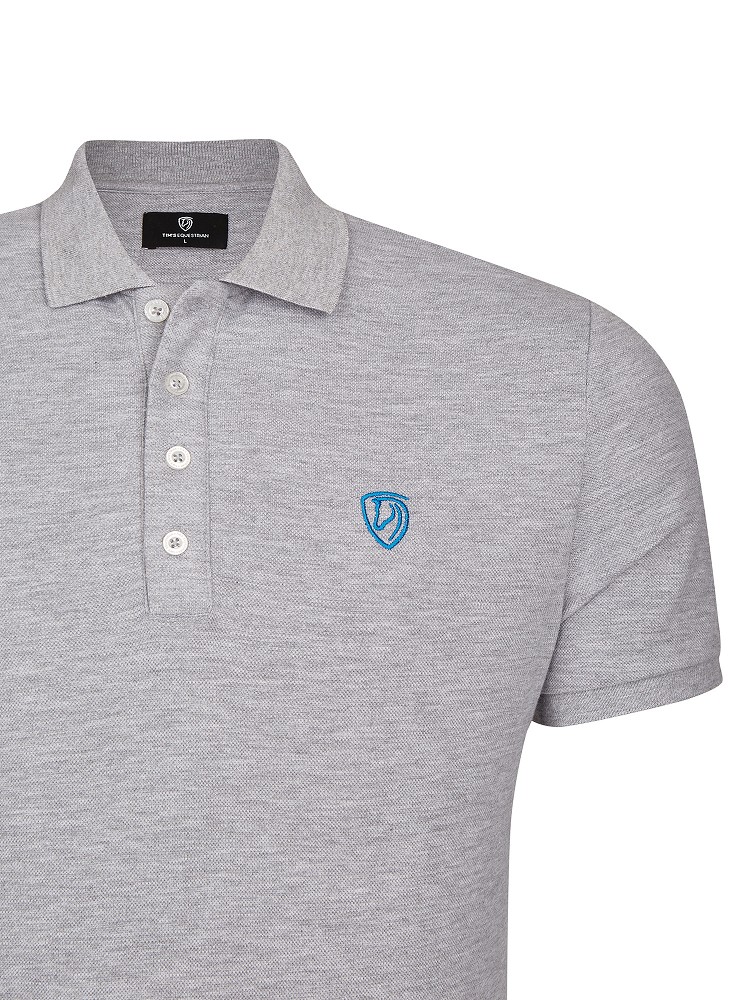 Tim`s Herren Polo Niklas grau- melange-S