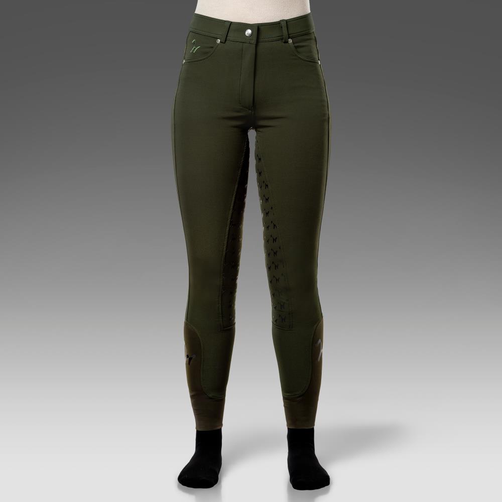 Damen Reithose Isabell Full Grip forest-44