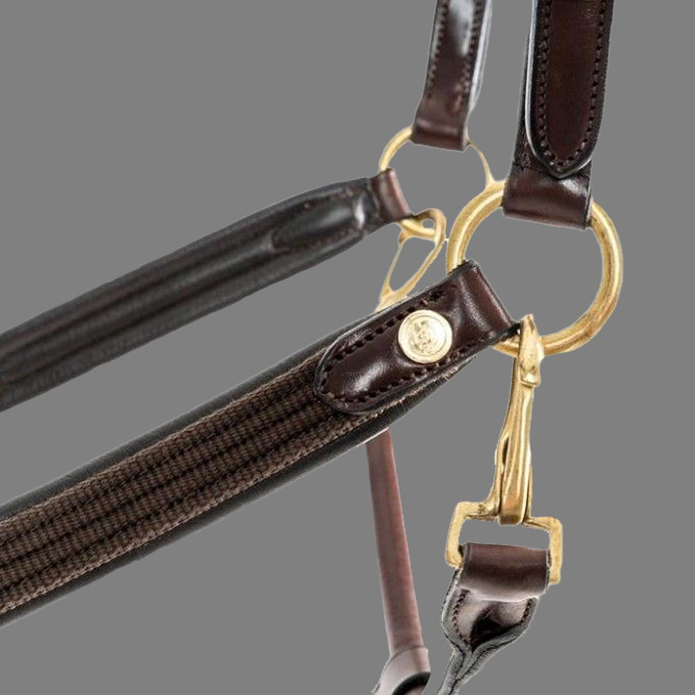 Isabell Werth Leder Halfter Satchmo dark brown-Cob