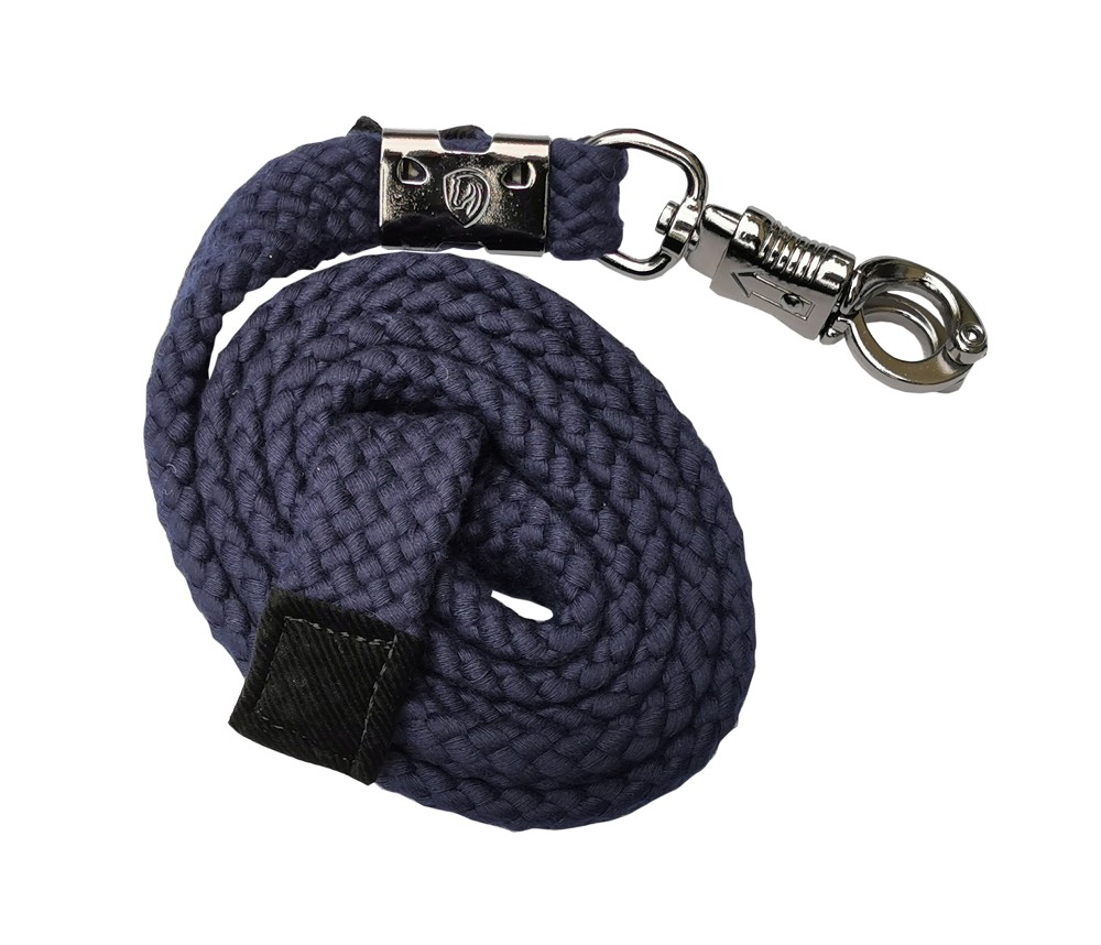 Tim´s Halfter Set mit Führstrick (Panikhaken) navy-Cob