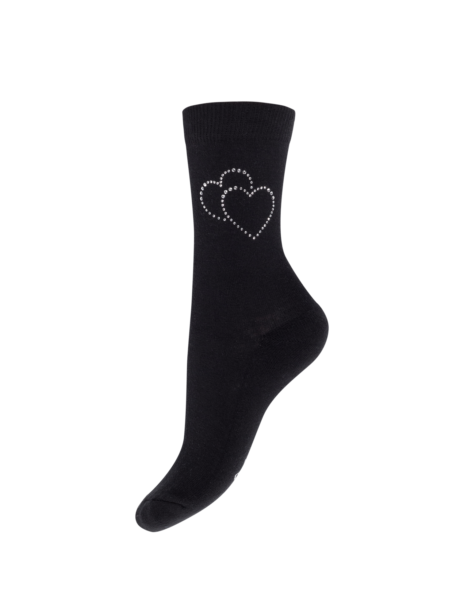 Socken Deluxe Herz schwarz kurz