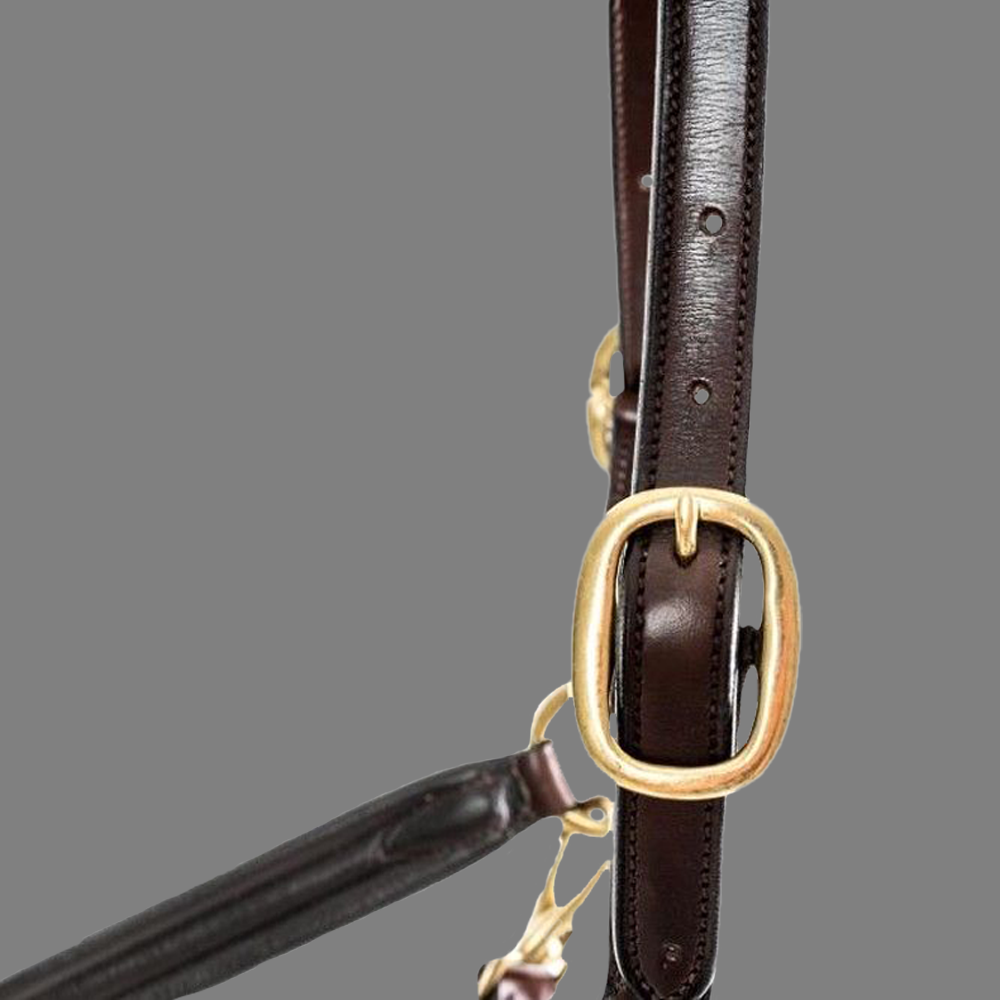 Isabell Werth Leder Halfter Satchmo dark brown-Cob