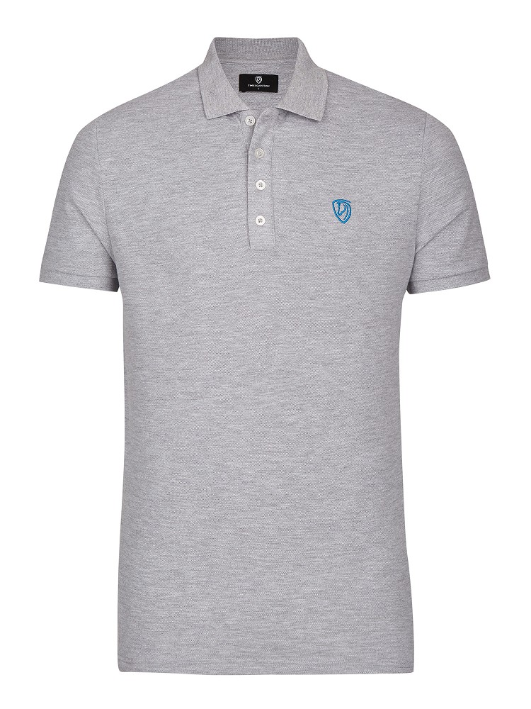 Tim`s Herren Polo Niklas grau- melange