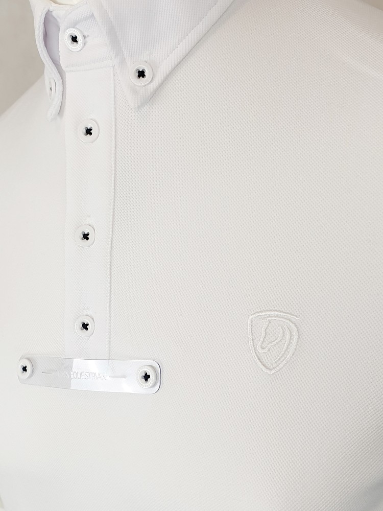 Tim`s Herren Turniershirt Thunn kurzarm weiß- navy-XL