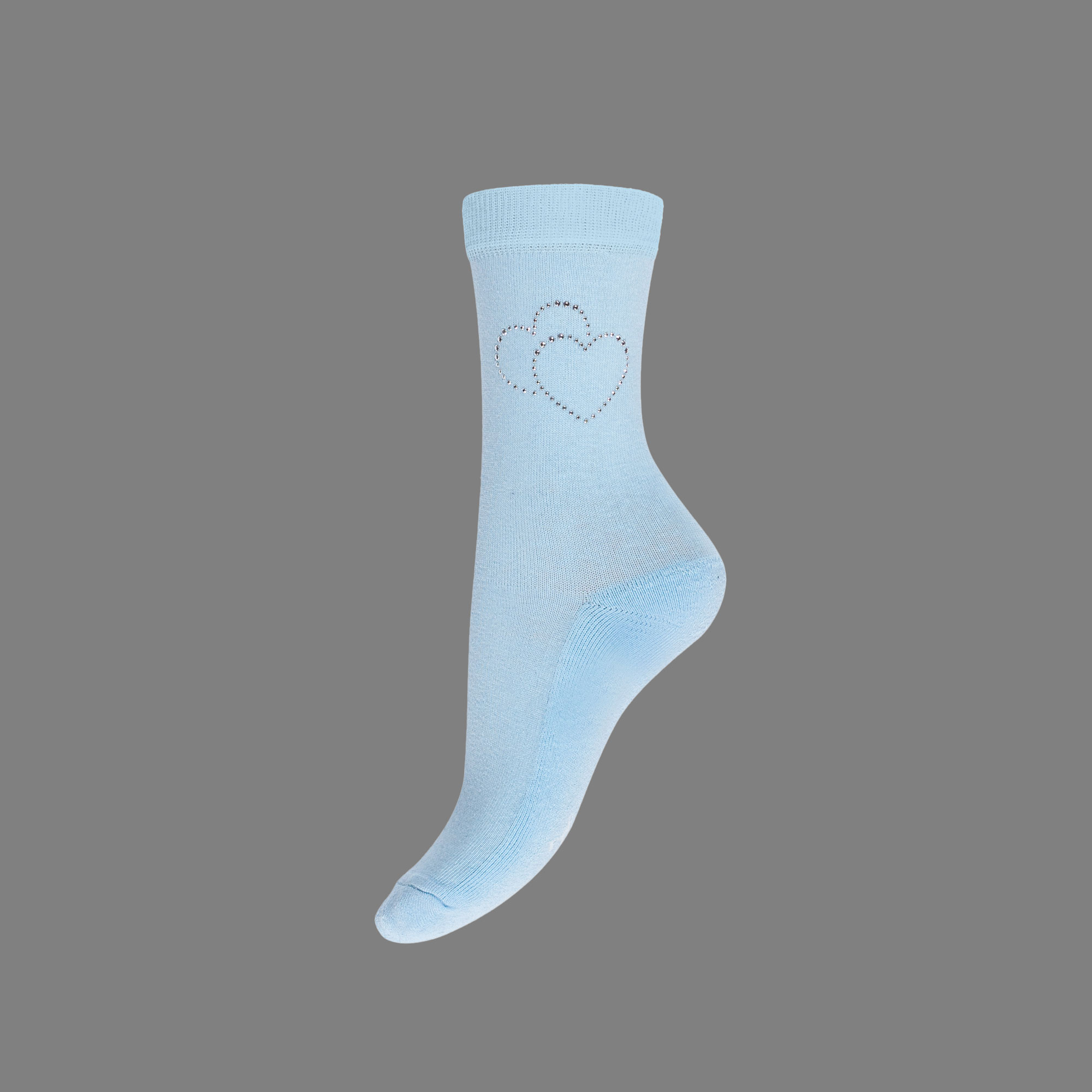 Socken Deluxe Herz hellblau-35-38