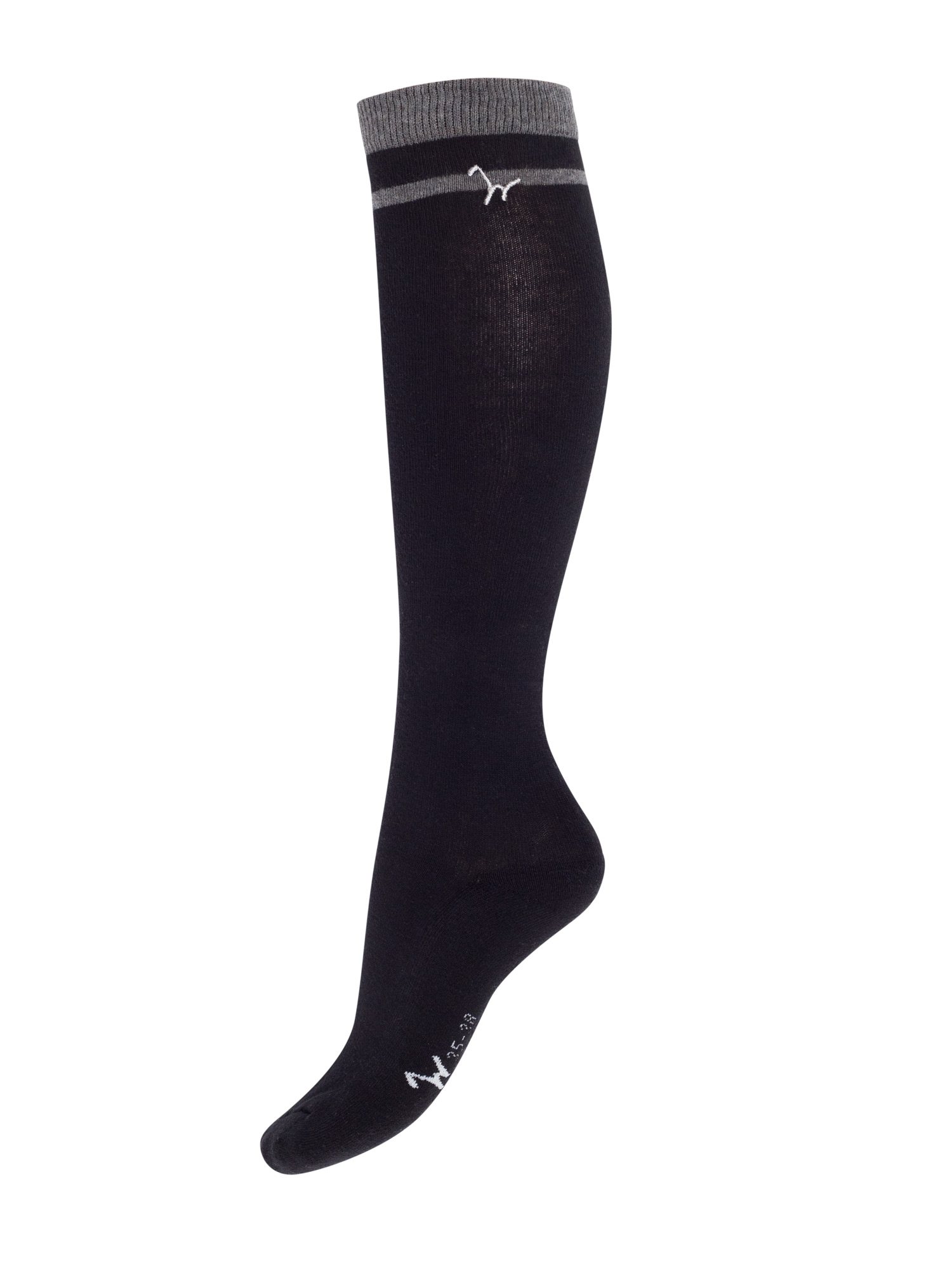 Kniestrümpfe Stripe schwarz- grau