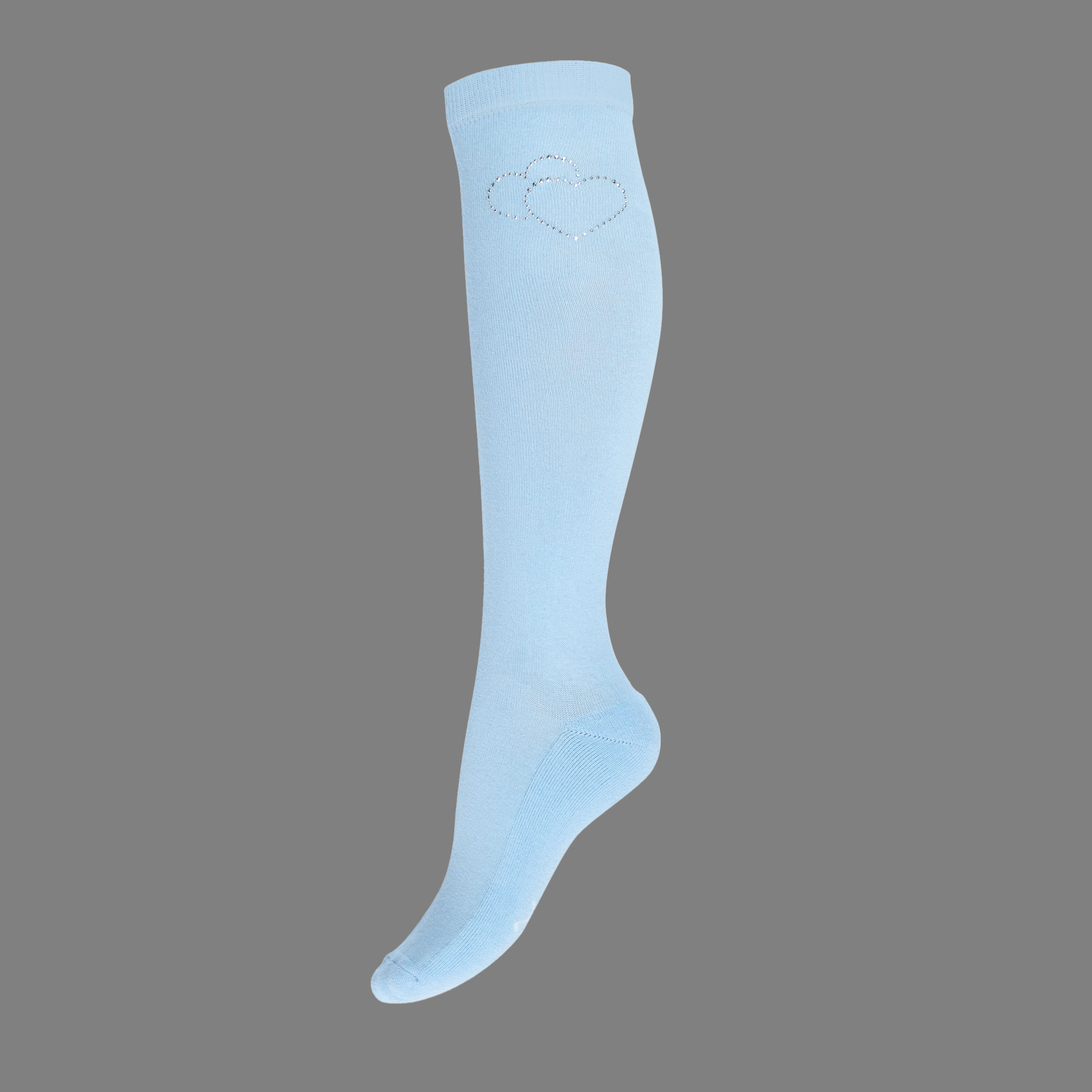 Kniestrümpfe Deluxe Herz hellblau Kniestrümpfe Deluxe Herz hellblau