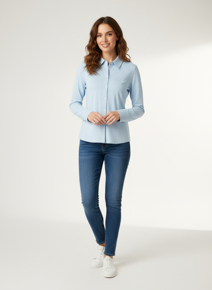 Damen Bluse Laura Hell Blau  XS