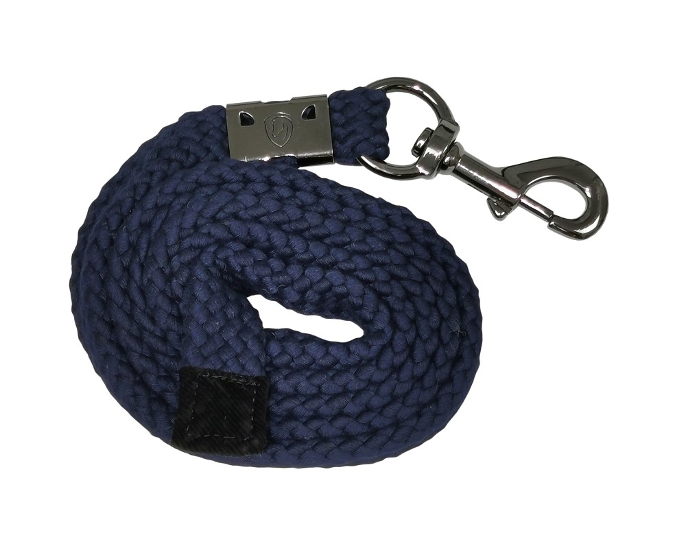 Tim´s Halfter Set mit Führstrick (Karabiner) navy-Cob