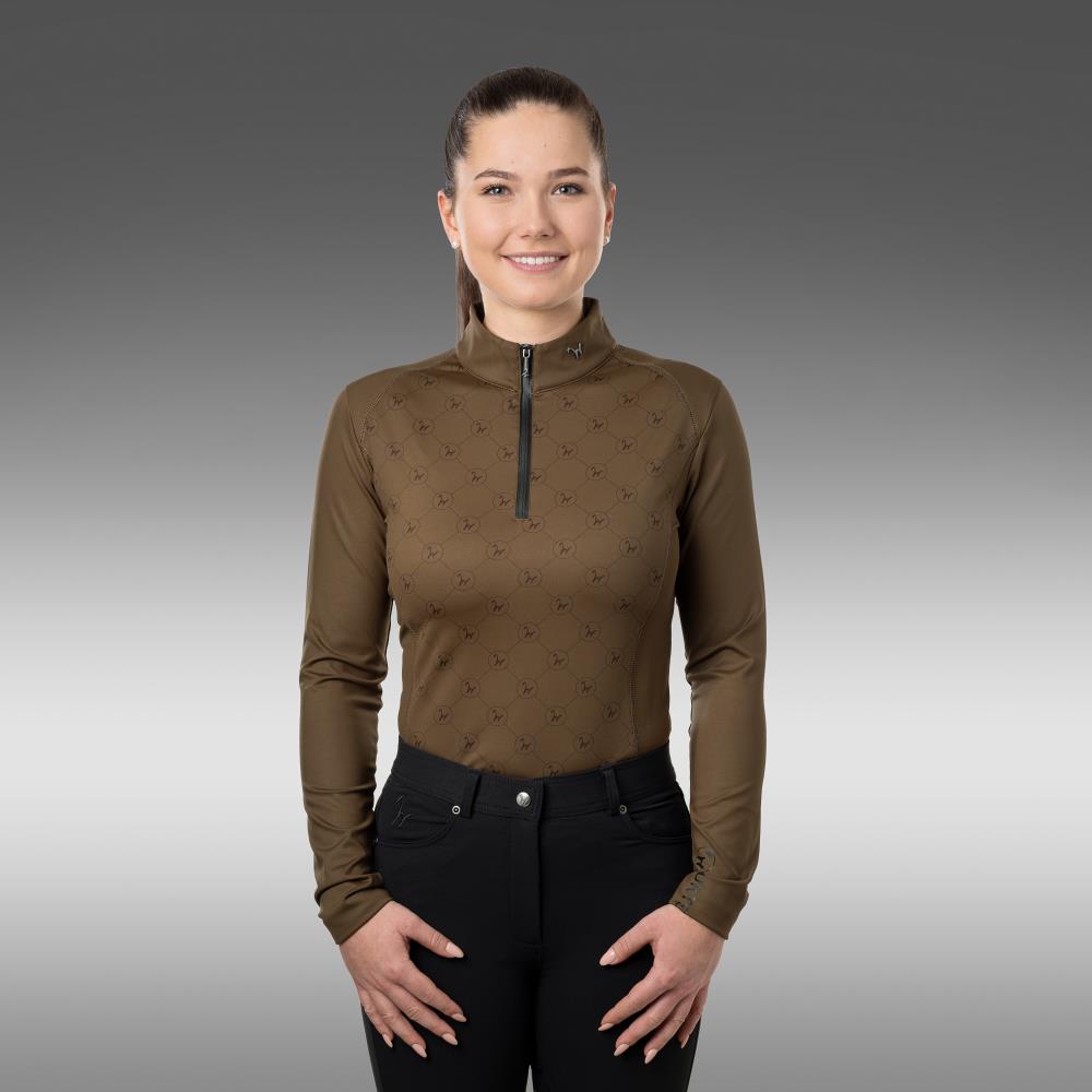 Damen Trainingsshirt Ella chocolate L