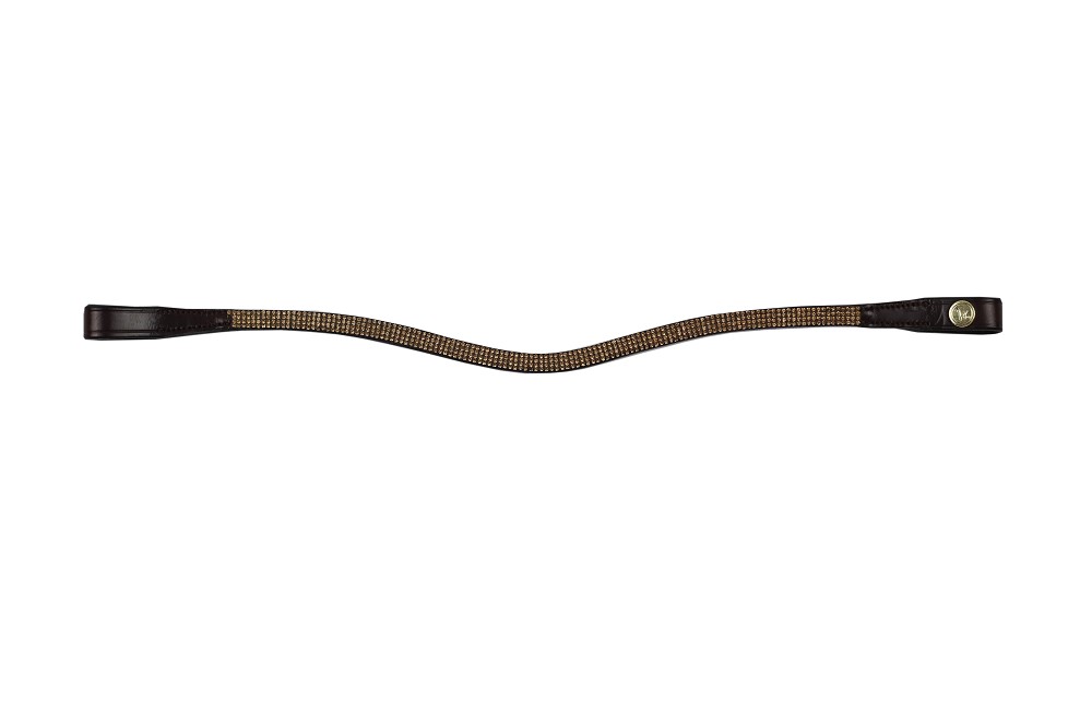 Browband Basic dark brown-gold