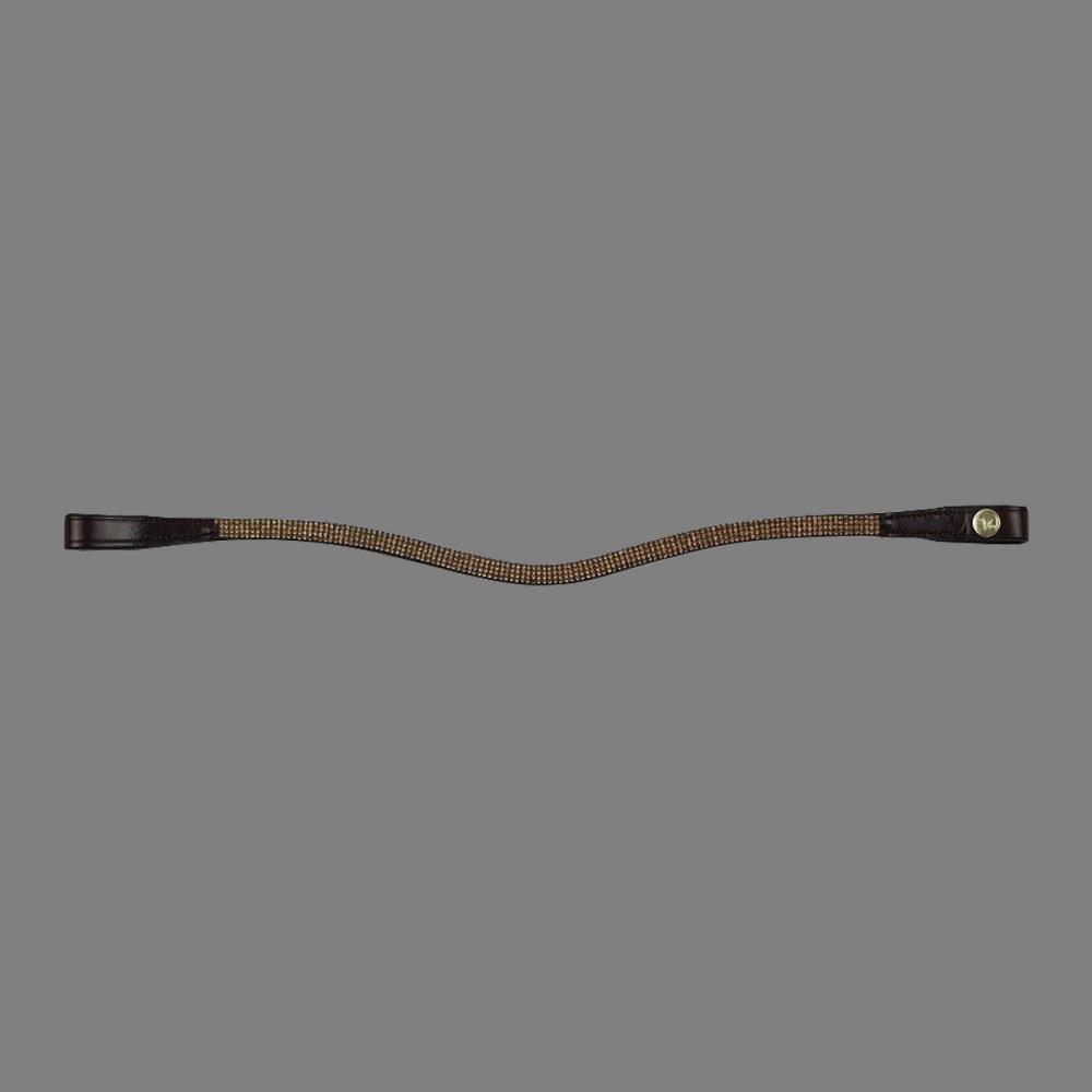 Browband Basic dark brown-gold