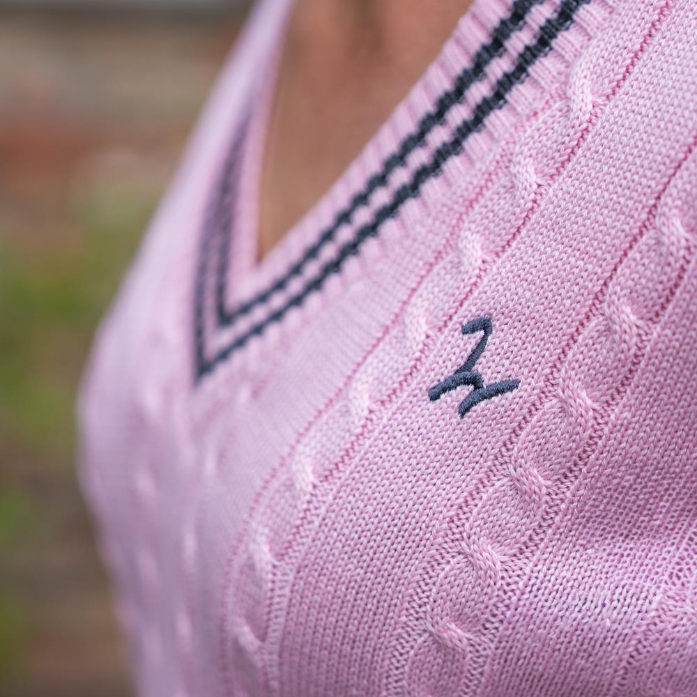 Isabell Werth Zopf Pullover light pink-anthracit Isabell Werth Zopf Pullover light pink-anthracit