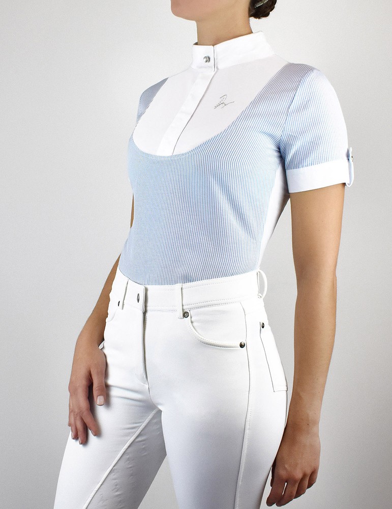 Isabell Werth Turniershirt Isabell hellblau-XS
