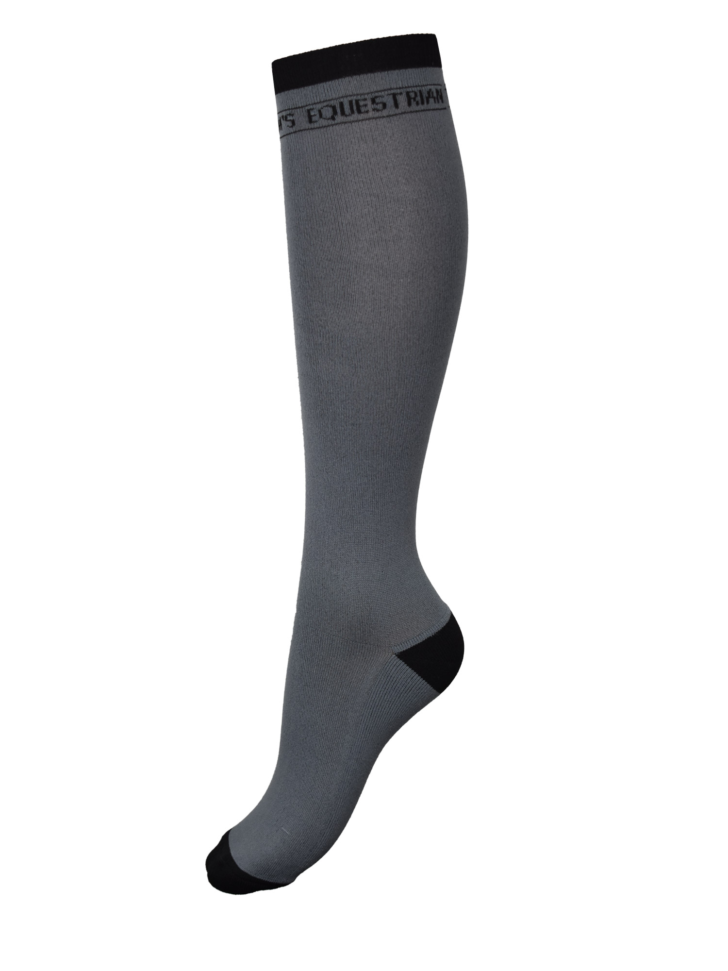 Kniestrümpfe Performance grau- schwarz 39-46