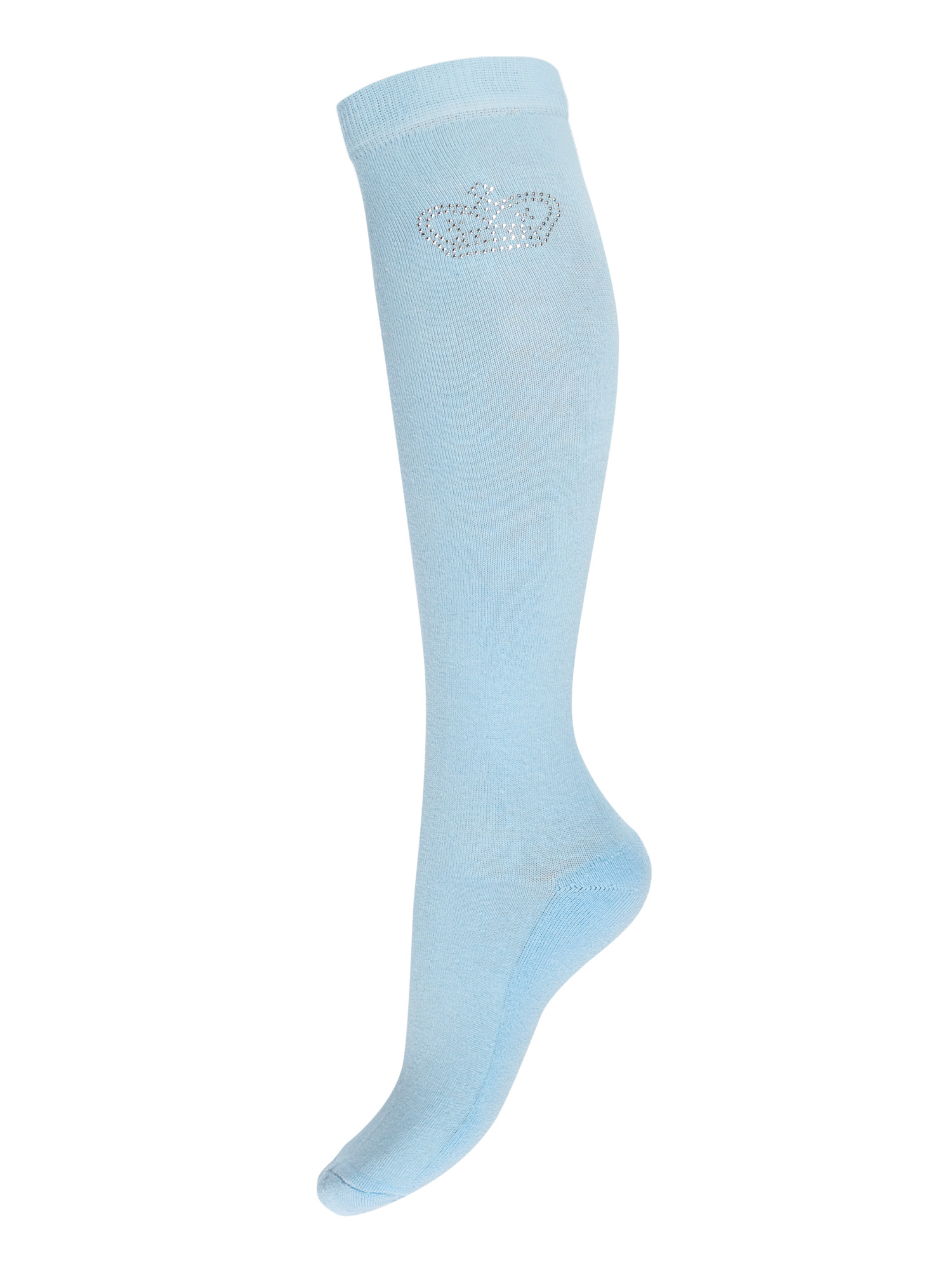 Kniestrümpfe Deluxe Krone hellblau