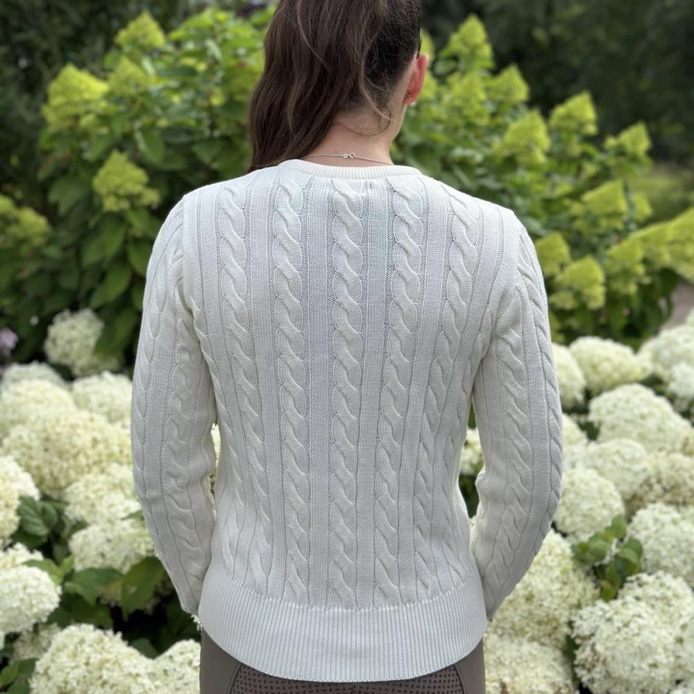 Isabell Werth Damen Cardigan Zopf ecru L