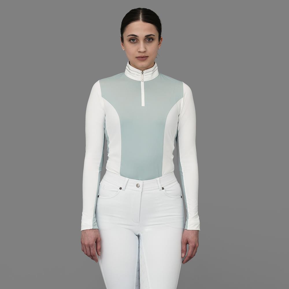 Damen Langarm Turniershirt Super Bee weiß-hellblau Damen Langarm Turniershirt Super Bee weiß-hellblau